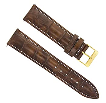【中古】【輸入品・未使用】20?mm Leather Watch Band Strap for CitizenライトブラウンゴールドWS