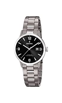 【中古】【輸入品・未使用】Festina | レディース チタン | ブラックダイヤル | チタンブレスレット | F20436/3