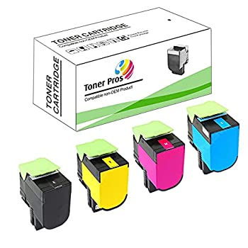 【中古】【輸入品・未使用】Toner Pros (TM) 再生交換用トナー Lexmark CS317 CS417 CS517 (4色セット) 71B10K0, 71B10C0, 71B10M0, 71B10Y0 (ブラック3,000ページカラー2,3｜スカイマーケットプラス
