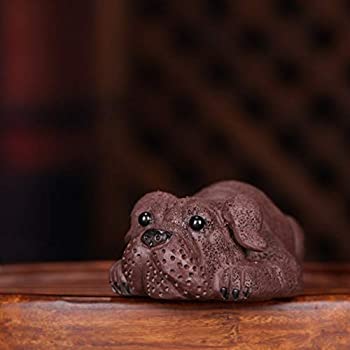 【中古】【輸入品・未使用】Boutique パープルクレイティーペット 3D 子犬 ティートレイ 装飾アクセサリー セラミック工芸 友人への贈り物 OneSize 7-D06-7-1_AA-02F9c-e02E