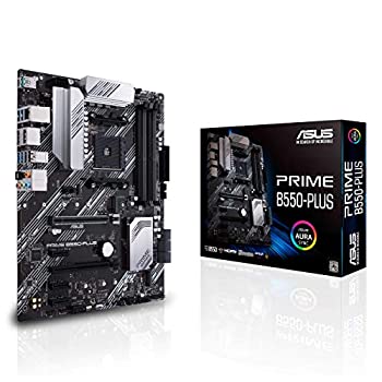 【中古】【インポート品・未当てはめる】ASUS Prime B550-PLUS AMD AM4 Zen 3 Ryzen 5000 \u0026 3rd Gen Ryzen ATX ?????? (PCIe 4.0?ECC????1Gb ローカルエリアネットワーク?HDMI 2.1?DisPlayPort 1.2 (4K@60HZ)???