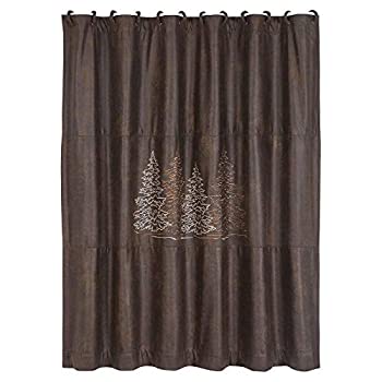【中古】【インポート品・未当て嵌める】HiEnd Accents シャワー引き幕 ユニ一発やる 黒茶 刺しゅう 天然木 One Size 赤銅色 SC1763