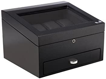 【中古】【輸入品・未使用】Volta 腕時計8個収納ケース ストレージ引き出し付き Carbon Fiber Finish