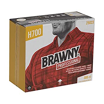 【中古】【輸入品・未使用】GP PRO Brawny Professional 25023?h700使い捨てクリーニングタオル、フラットパック、ホワイト 1 Box of 300 Count 25023 300