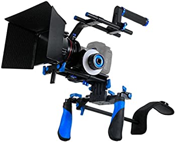 【中古】【輸入品・未使用】SunSmart DSLR リグ ビデオカメラ ショルダーマウントキット デジタル一眼レフリグ ショルダーサポート フォローフォーカス マットボックス 調節