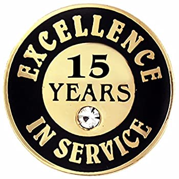 【中古】【輸入品・未使用】PinmartのゴールドメッキExcellence inサービスエナメルラペルピンW/ラインストーン???15年 25 ゴールド