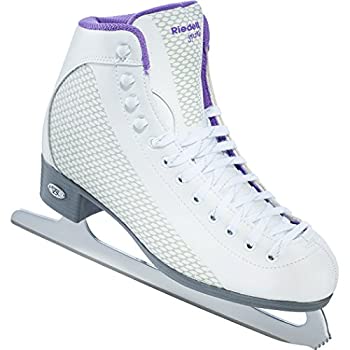 【中古】【輸入品・未使用】(Size 5, White and Violet) - Riedell 113 2015 Model Figure Skates Sparkle