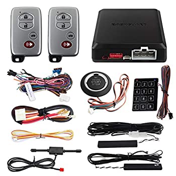 【中古】【輸入品・未使用】Easyguard EC002- Tスマートキー PKE 自動車警報システム オートスマート スターター プッシュ スタート ストップ ボタン タッチ パスワード ア|スカイマーケットプラス