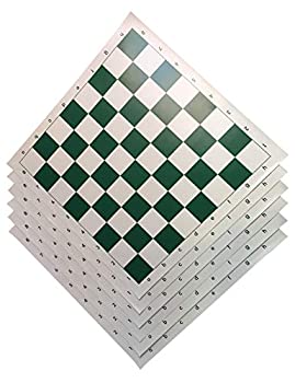 【中古】【輸入品・未使用】WE Games トーナメントビニールロールアップチェスボード グリーンとホワイト バルク6パック