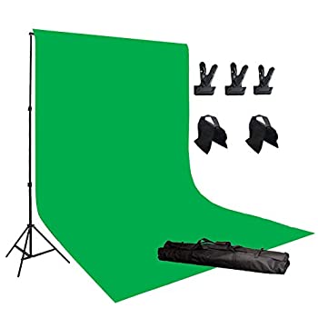 【中古】【インポート品・未当て嵌める】ePhotoInc H804-1012G3C2S クロマキー 緑であること映写幕 制作室周囲の状況 写真絵映像媒体周囲の状況 スタンドクランプと真砂御徒面子一揃いの道具
