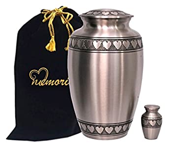 【中古】【輸入品・未使用】MEMORIALS 4U クラシックピューター ハートバンド付き火葬骨壺 ? 100%手作り大型ピューターハート骨つぼ ? ソリッドブラス手頃な価格のピュー｜スカイマーケットプラス