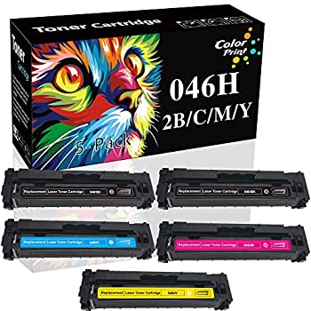 【中古】【インポート品・未当て嵌める】取り替えっこ薬莢 046H トナーカートリッジ 5容器に並べる仕掛ける (2xBK+C+M+Y高収率) CRG-046H Canon LBP654Cdw MF735Cdw MF733Cdw MF731Cdw印刷工