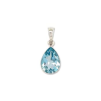 【中古】【インポート品・未当て嵌める】Stones Desireブルートパーズクリスタルペンダントネックレス