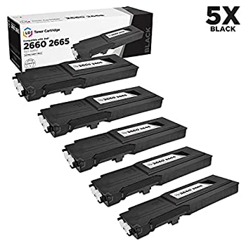 【中古】【インポート品・未当て嵌める】LD Products 取り替えっこトナーカートリッジ Dell 593-BBBU Extra High Yield (黒いこと、5個風呂敷き包み仕掛ける) Dell Color Laser C2660dn印刷機\u0026Dell C