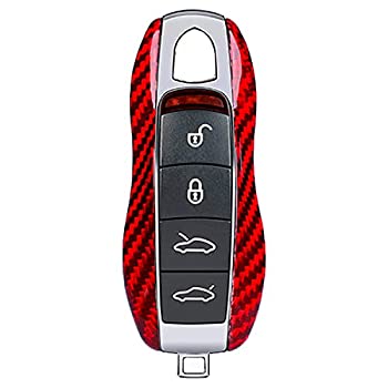 【中古】【輸入品・未使用】カーボンファイバーキーフォブカバー ポルシェキーフォブリモートキー用 ポルシェ718 911 918 パナメーラマママカンカイエンボクスターケイマン