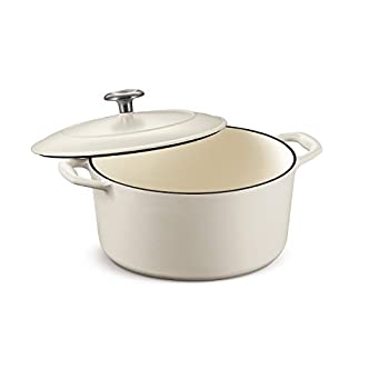 【中古】【輸入品・未使用】Tramontina 80131/035DS Enameled Cast Iron Covered Round Dutch Oven, 5.5-Quart, Matte White 141［並行輸入］