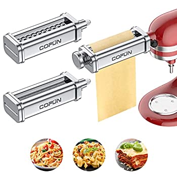 【中古】【輸入品・未使用】Cofun パスタアタッチメント キッチンエイド スタンドミキサー用 パスタメーカーマシン パスタローラーとカッターセット 生地シート スパゲッテ｜スカイマーケットプラス