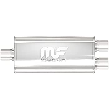 【中古】【インポート品・未当てはめる】MagnaFlow 5in x 8in 楕円面形真っただ中/デュアルパフォーマンスマフラー排気ガス12288 - 引っ切り無いスルー、3インチインレット/2.5inアウ