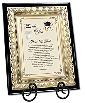 【中古】【インポート品・未当て嵌める】Graduation Thank You両親詩壁ひな形Friends Mom Dad身寄り授業時間受けつたえる受け支えるPresentゴールドBorder Plaque両親