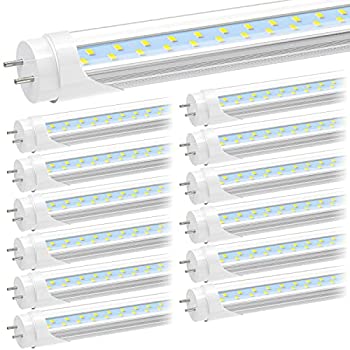 【中古】【輸入品・未使用】JESLED T8 T12 4フィート LEDチューブ電球 24W 6000K-6500K 3000LM 48インチ LED交換蛍光灯 バラストバイパス デュアルエンド電源 クリア 4フィ