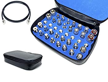 【中古】【輸入品・未使用】GIZWIZ RF同軸ユニバーサルテストアダプターコネクターキット ポータブル 5フィート CFD195ケーブル N F RCA TNC SMA BNC UHF Mini-UHF 40個