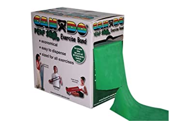 【中古】【輸入品・未使用】CanDo? Low Powder Exercise Band - 100 yard Perf 100? roll - Green - medium