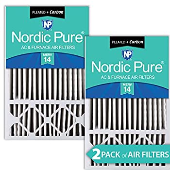 【中古】【輸入品・未使用】Nordic Pure 16?x 25?x 5hm14?+ C - 2?Honeywell交換MERV 14?PlusカーボンAC炉エアフィルタ、qty-2｜スカイマーケットプラス