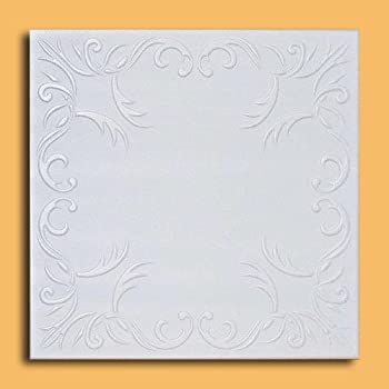 【中古】【輸入品・未使用】50pc of Roven White (20x20 Foam) Ceiling Tiles - Covers about 135sqft by Antique Ceilings