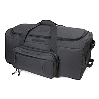【中古】【輸入品・未使用】ミリタリー タクティカル 車輪つき デプロイメント トロリーダッフルバッグ 高耐久 キャンピング ハイキング ランニング トレッキング グレイ|スカイマーケットプラス