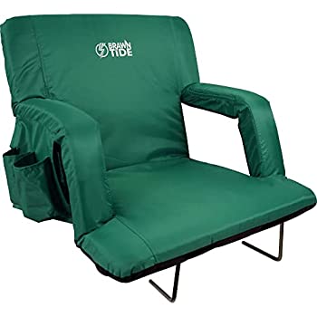 【中古】【インポート品・未当て嵌める】brawntideポータブルスタジアムシート腰掛け???Extra Thick Padding、同盟罷工一回り調節する能力のあるBleacher同盟罷工一回り、肩、4隠し、雨合羽、比類のない人的なス