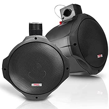 【中古】【輸入品・未使用】Pyle PLMRB85 8 inch 600W 2-Way Marine Wake Board Tower Pod Speakers Pair - Black