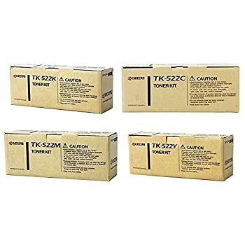 【中古】【インポート品・未当て嵌める】Kyocera TK-522K TK-522C TK-522M TK-522Y Toner Cartridge (Black Cyan Magenta Yellow, 4-Pack) インチ Retail Packaging