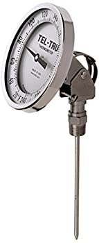 【中古】【輸入品・未使用】Tel-Tru 42101214 Model Aa575R Resettable Bi-Metal Process Grade Thermometer, Stainless Steel, 5 Dial, 1/2 Npt Adjustable Angle Back Con