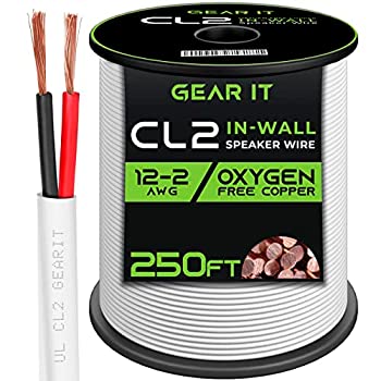 【中古】【輸入品・未使用】GearIT 12/2 スピーカーワイヤー (250フィート) 12AWG ゲージ - ウォールオーディオスピーカーワイヤケーブル / CL2定格 / 2コンダクター - OFC
