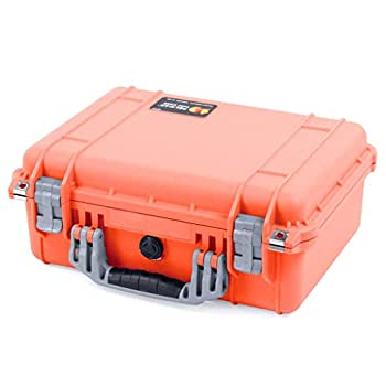 【中古】【インポート品・未当て嵌める】耳あたらしいPelicanオレンジ色\u0026しろがね色1450?with Foam。