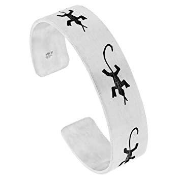 【中古】【輸入品・未使用】スターリングシルバーGecko CuffブレスレットSouthwesternホピデザインハンドメイド7.25インチ