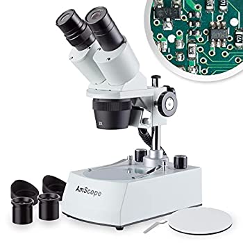 【中古】【輸入品・未使用】AmScope コードレスLED二つの光実体顕微鏡20X-40X 57,575円