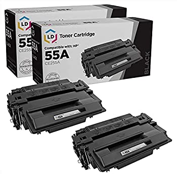 【中古】【インポート品・未当て嵌める】LD 取り替えっこトナーカートリッジ HP 55A CE255A用 黒いこと 2個容器に並べる