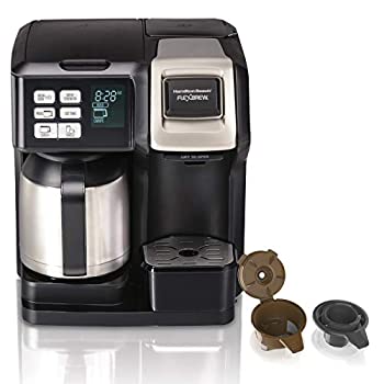 【中古】【輸入品・未使用】Hamilton Beach FlexBrew Trio 2ウェイコーヒーメーカー K-Cupポッドまたはグラウンドに対応 コンボ シングルサーブ&フル10c 保温ポット ブラッ｜スカイマーケットプラス