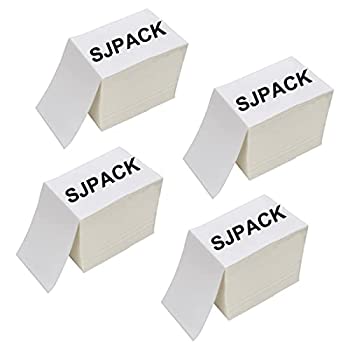 【中古】【輸入品・未使用】SJPACK 4 x 6 ファンフォールドラベル 4000 感熱配送ラベル FedEx配送ラベル用 (8スタック- 4000ラベル)|スカイマーケットプラス