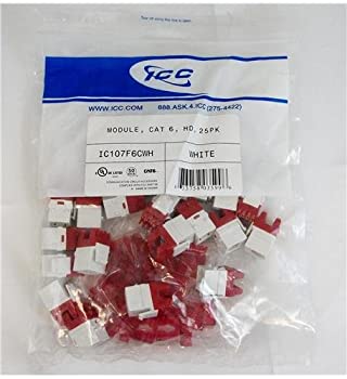 【中古】【輸入品・未使用】ICCモジュール、Cat 6、HD、25pk、ホワイト