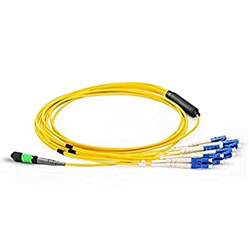 【中古】【輸入品・未使用】AXIOM MPO FEMALE TO 4 LC SINGLEMODE 9/125 FIBER OPTIC BREAKOUT CABLE - 3M