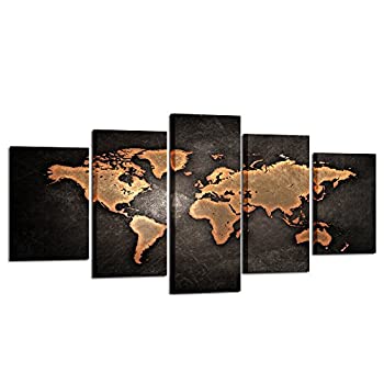 【中古】【インポート品・未当て嵌める】Kreative Arts レトロ領域軍用地図貼り出し 5枚 ジークレーキャンバスプリント ビンテージ普遍化領域軍用地図図面 帆布に刷り上げる リビングお座敷やオフ