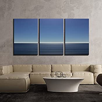 【中古】【インポート品・未当てはめる】wall26 キャンバスウォールアート 3点 抽象化的な海の見晴らし 今めかしいな老人ホーム芸術 枠張り済み すぐに掛けられる 24in x 36in x 3ダイアログボックス