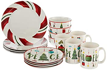 【中古】【輸入品・未使用】American Atelier 7216-16-RB オーナメント 食器セット 10.5x10.5インチ グリーン/レッド