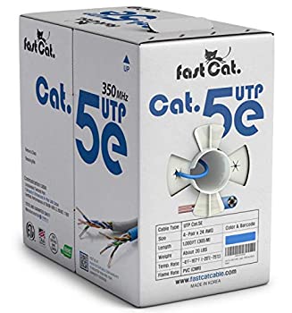 【中古】【インポート品・未当てはめる】fast Cat.Cat 5eイーサネットケーブル1000フート（305米突） - FastReel付き添い人縁切り裸銅線サイバー空間有線テレビ - 350MHz / ギガビット迅速さ