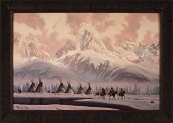 【中古】【輸入品・未使用】The New Day by Roy Kerswill 24?x 33?MoutainメンズネイティブアメリカンTeepee Tipi雪山入りアート印刷画像｜スカイマーケットプラス