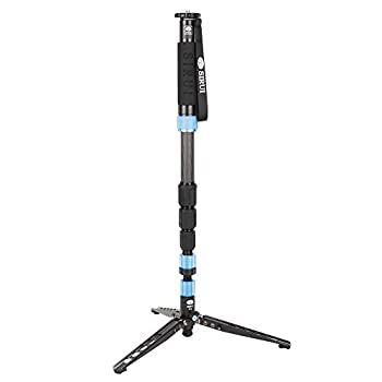 【中古】【インポート品・未当て嵌める】Sirui 6952060001753 P-424SR 炭素衣料繊維 活動写真/映像媒体一脚 75inまで取りひろげる 26.5重量ポンド 薄墨色