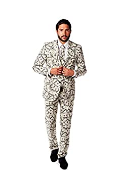 【中古】【インポート品・未当て嵌める】OppoSuits Men\u0027s Cashanova Party Costume Suit, Multi, 38
