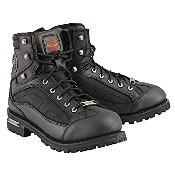 【中古】【輸入品・未使用】Milwaukee Leather MBM9080 Mens Black 6 Inch Lace to Toe Boots with Gear Shift Protection - 7｜スカイマーケットプラス